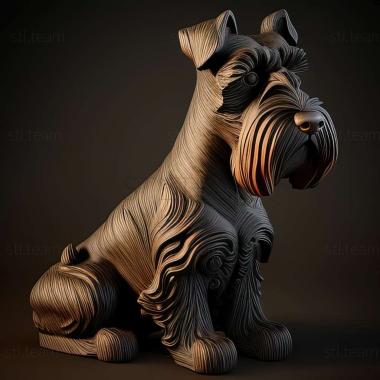 3D model Zwergschnauzer dog (STL)